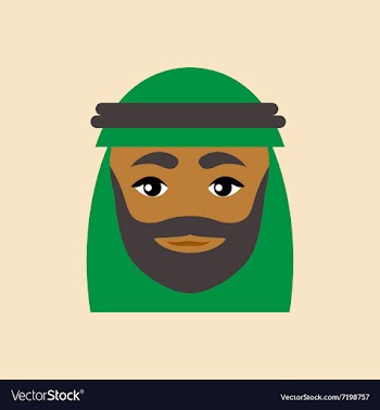 Flat icon on white background Arab men vector image