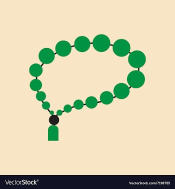 Flat icon on white background Arab rosary vector image