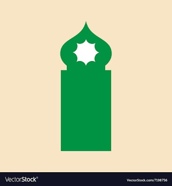 Flat icon on white background Arab tower vector image
