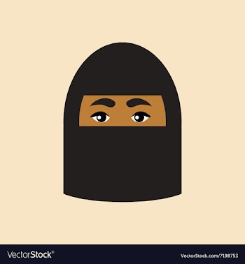 Flat icon on white background Arab woman vector image