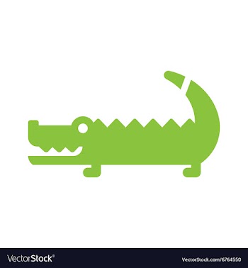 Flat icon on white background Australian crocodile vector image