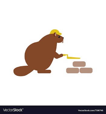 Flat icon on white background beaver builder vector image