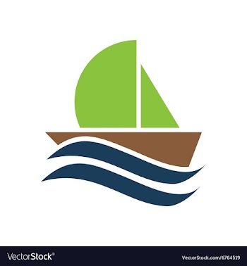 Flat icon on white background boat sailboat vector image