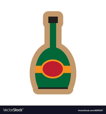Flat icon on white background bottle champagne vector image