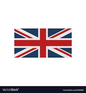 Flat icon on white background British flag vector image