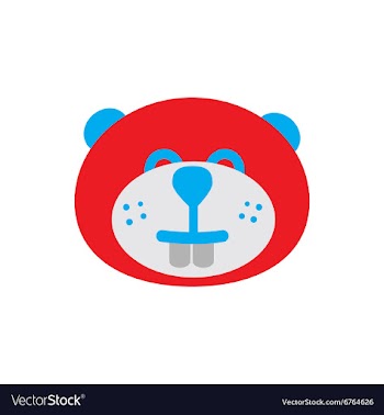 Flat icon on white background Canadian beaver vector image
