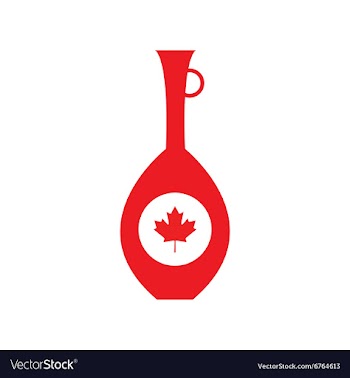 Flat icon on white background Canadian jar vector image