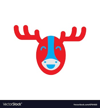 Flat icon on white background Canadian moose vector image