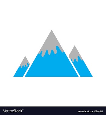 Flat icon on white background Canadian mountain vector image
