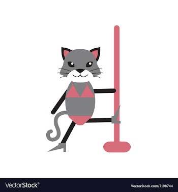 Flat icon on white background cat cartoon vector image