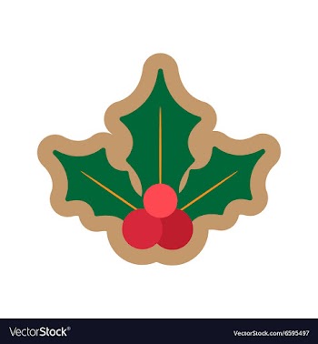 Flat icon on white background Christmas mistletoe vector image