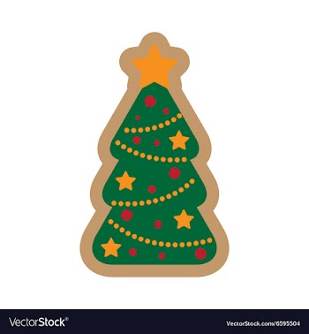 Flat icon on white background Christmas tree vector image