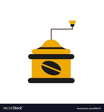 Flat icon on white background coffee mill vector image