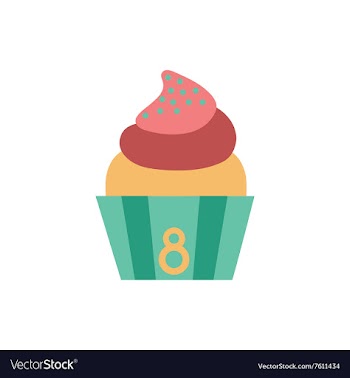 Flat icon on white background cream cake vector image