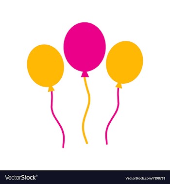 Flat icon on white background festive Balloons vector image