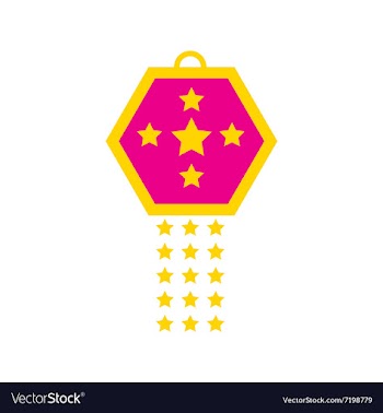 Flat icon on white background festive garland vector image