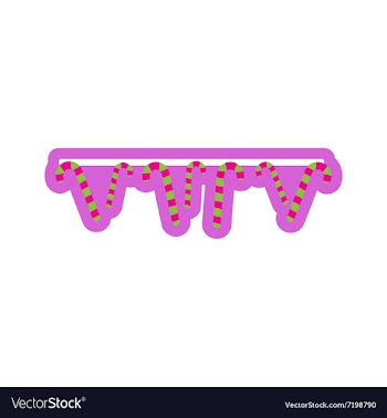 Flat icon on white background festive garland vector image