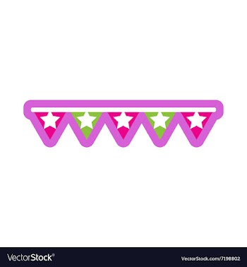 Flat icon on white background festive garland vector image