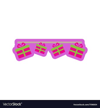 Flat icon on white background festive garland vector image