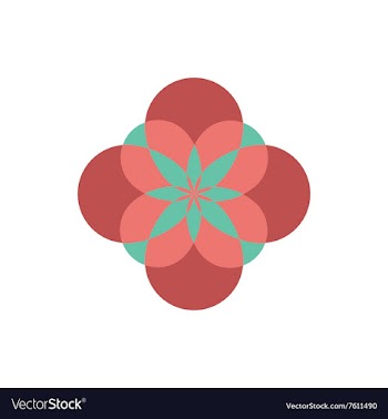 Flat icon on white background flower silhouette vector image