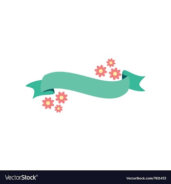 Flat icon on white background flowers garland vector image