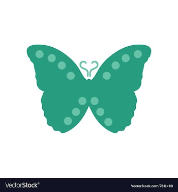 Flat icon on white background flying butterflies vector image