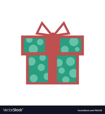 Flat icon on white background gift box vector image