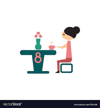 Flat icon on white background girl sitting at vector image