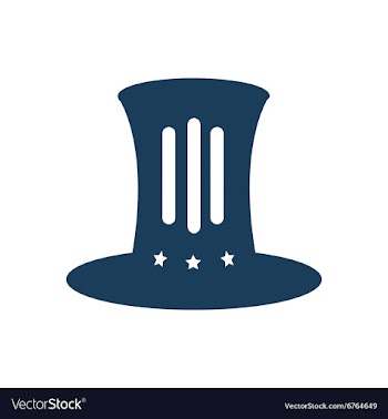 Flat icon on white background hat Lincoln vector image