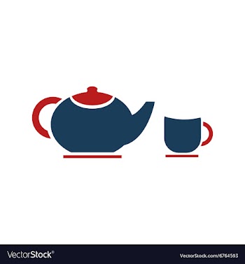 Flat icon on white background kettle cup vector image