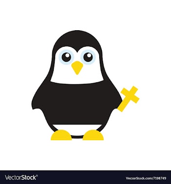 Flat icon on white background penguin cartoon vector image
