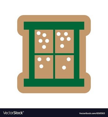 Flat icon on white background snow outside the vector image