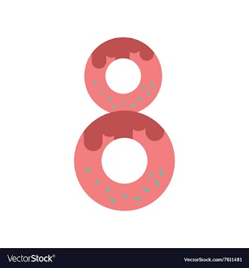 Flat icon on white background Sweet donut vector image