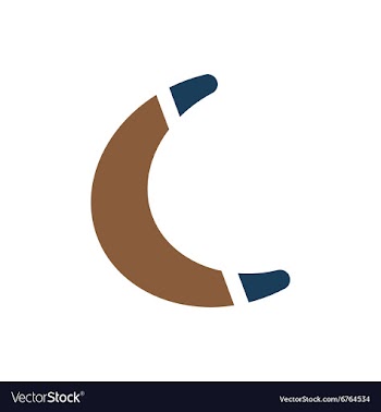 Flat icon on white background toy boomerang vector image
