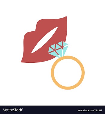 Flat icon on white background wedding ring vector image