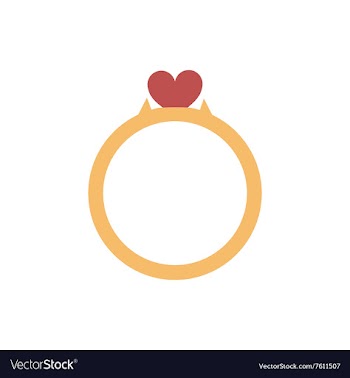 Flat icon on white background wedding ring vector image