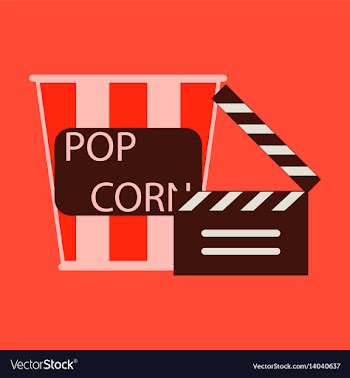 Flat icon popcorn cinema vector image