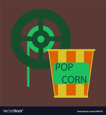Flat icon popcorn cinema vector image