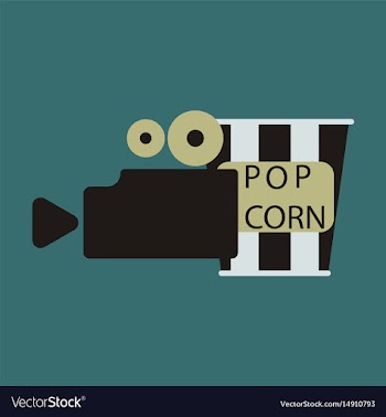 Flat icon popcorn cinema vector image