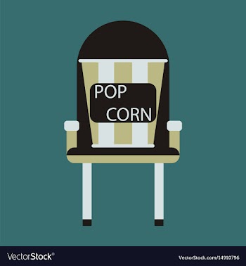 Flat icon popcorn cinema vector image