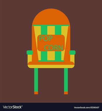 Flat icon popcorn cinema vector image