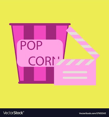 Flat icon popcorn cinema vector image