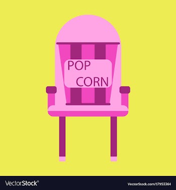 Flat icon popcorn cinema vector image