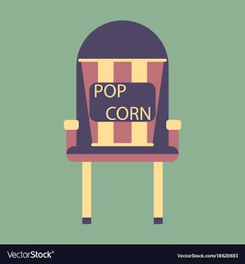 Flat icon popcorn cinema vector image