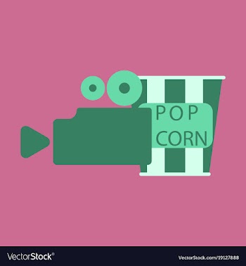 Flat icon popcorn cinema vector image