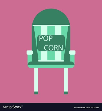 Flat icon popcorn cinema vector image