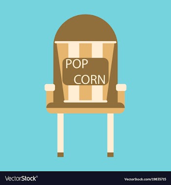 Flat icon popcorn cinema vector image