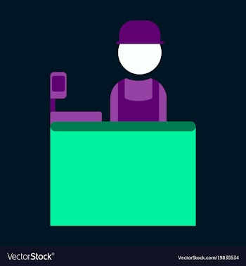 Flat icon seller of movie tickets vector image