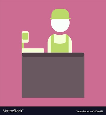 Flat icon seller of movie vector image