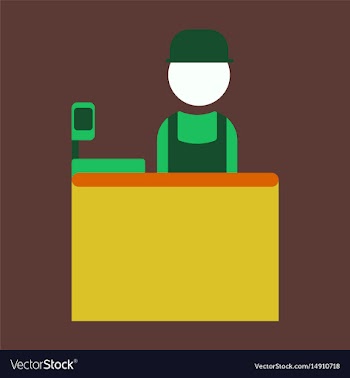 Flat icon seller of movie vector image